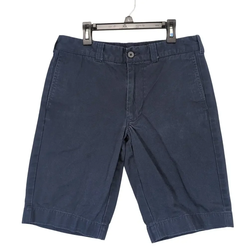 J Crew‎ Rivington Men's 29x11 Chino Shorts, Navy Blue Slim Fit Gorpcore Preppy